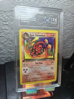 2000 POKEMON - DARK CHARMELEON - TEAM ROCKET - 1ST ED - 32/82 - TAG 7.5 NM+ - Image 1