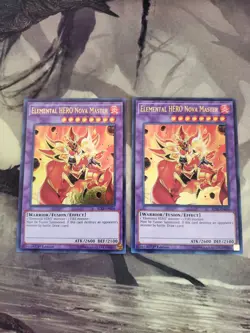 Yugioh - Elemental HERO Nova Master BLLR-EN056 NM 1st ed Ultra Rare x2 - Image 1