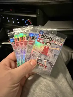 Bandai One Piece CCG US Voyage Monkey D. Luffy Holo Promo Lot (4 Cards, English) - Image 1