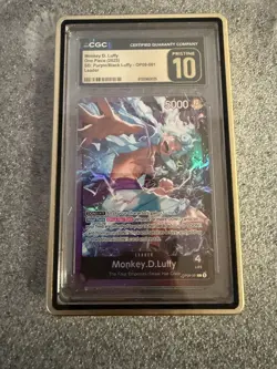 2025 One Piece TCG Monkey.D.Luffy ST26 OP09-061 Leader FOIL PRISTINE 10 - Image 1