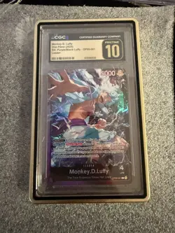 2025 One Piece TCG Monkey.D.Luffy ST26 OP09-061 Leader FOIL PRISTINE 10 - Image 2