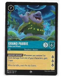 Grand Pabbie Oldest and Wisest 148/204 EN2 Super Rare Disney Lorcana NM - Image 1