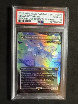 2025 MTG Final Fantasy EN Woodblock Borderless Foil “VENAT/HYDAELYN”🔥Psa 10 - Image 1