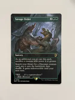 Savage Order (Borderless) REX Jurassic World Regular NM - Image 1