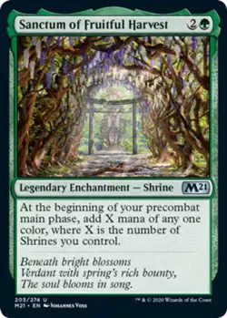 MTG Sanctum of Fruitful Harvest - Foil, Core Set 2021, Near Mint, English - Image 1