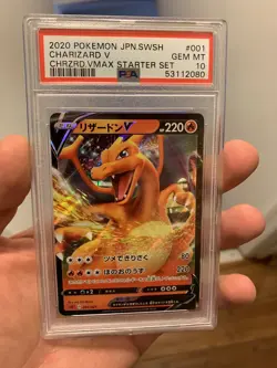 PSA 10 GEM MINT Charizard V 019/189 Darkness Ablaze HOLO RARE Pokemon Card - Image 1