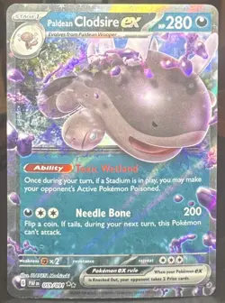 Pokemon TCG Paldean Clodsire ex 059/091 SV: Paldean Fates Double Rare Holo Card - Image 1