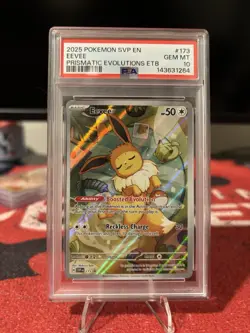 2025 POKEMON BLACK STAR PROMO SVP EN #173 EEVEE PRISMATIC EVOLUTIONS ETB PSA 10 - Image 2