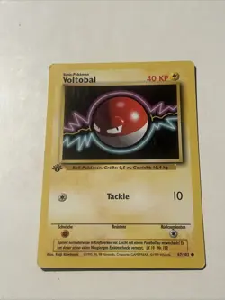 Pokemon GERMAN Base Set 1st EDITION Voltorb (Voltobal) 67/102 - Image 1