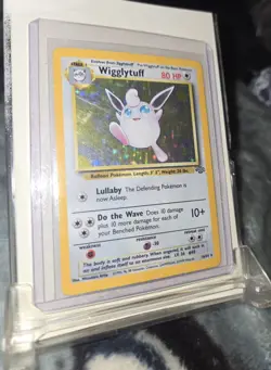 Pokemon TCG Wigglytuff Holo Unlimited Rare Card 16/64 Jungle Base Set - Image 1
