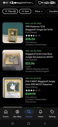 Pokemon TCG Wigglytuff Holo Unlimited Rare Card 16/64 Jungle Base Set - Image 4
