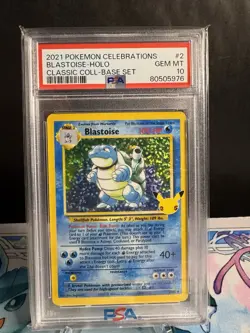 2021 Pokemon Celebrations Classic Collection #2 Blastoise Holo PSA 10 Gem Mint - Image 2