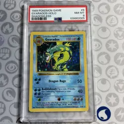 Pokemon Shadowless Gyarados Holo Base Set 6/102 PSA 8 NM-MT - Image 1