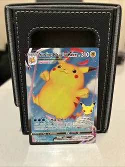 Pokemon TCG Surfing Pikachu VMAX Full Art Holo Card 009/025 Celebrations - Image 1