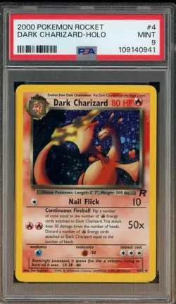 2000 Pokemon Rocket #4 Dark Charizard Holo PSA 9 MINT - Image 1