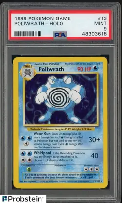 1999 Pokemon Game #13 Poliwrath Holo PSA 9 MINT - Image 1