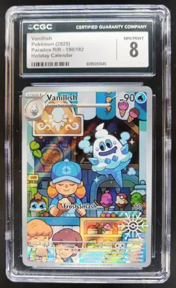 2023 Pokemon SV Paradox Rift Vanillish #190/182 Illustration Rare CGC 8 PT - Image 1