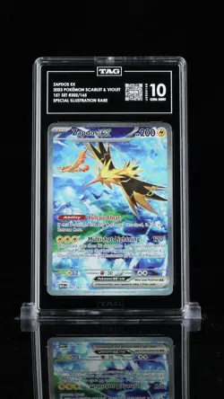 Pokemon Zapdos EX TCG 202/165 SIR Scarlet & Violet 151 TAG 10 - Image 1