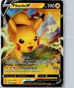 Pikachu V 43/185 Vivid Voltage Holo Pokemon Card - Image 1