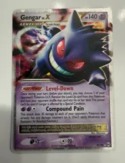 2009 POKEMON ADVENT OF ARCEUS #043 GENGAR LV.X-HOLO - Image 1