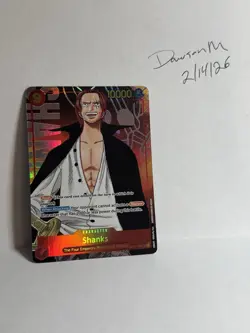 One Piece TCG English Manga Shanks OP01-120 Parallel Rare Art Romance Dawn - Image 1