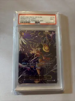 Monkey D. Luffy OP09-119 SEC SP ENG ONE PIECE PSA9 - Image 1
