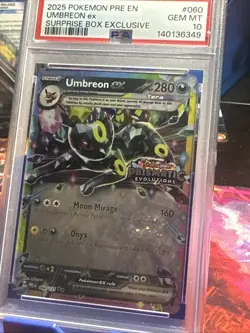 2025 POKEMON PSA 10 PRE SURPRISE BOX EXCLUSIVE #060 UMBREON EX BEAUTIFUL CARD - Image 2