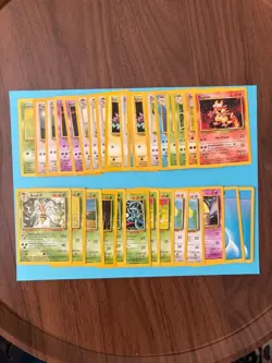 Pokemon TCG Original Base Set Lot – 34 Cards – Vintage - Image 1