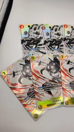 Assorted One Piece Cards with Parallels - 5x Jinbe, 3x Shanks, Lim + Luffy Card - Image 2