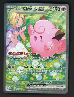 Lillie's Clefairy ex 184/159 SV09: Journey Together Pokemon Card - Image 1