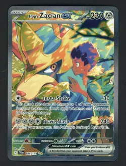 Pokemon TCG Hop's Zacian EX Card 186/159 Journey Together Sir - Image 1