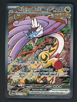 Pokemon TCG Raging Bolt EX Prismatic Evolutions SIR Holo Card 166/131 - Image 1