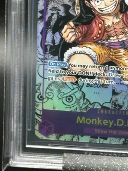 2024 One Piece Card Game Monkey D Luffy Manga Alt Art ENGLISH BGS 10 Pristine - Image 5