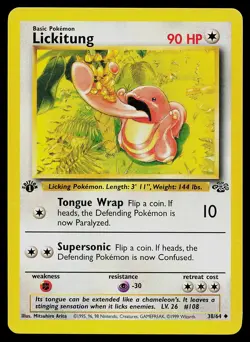 Pokemon Card Lickitung 38/64 Jungle 1st Edition - Image 1