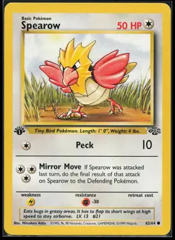 Spearow 62/64 1st Edition Jungle Pokemon Card - Image 1