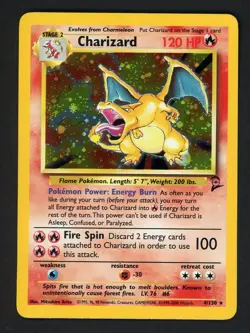 Charizard 4/130 Base Set 2 Holo Rare Pokemon Card 2000 WOTC TCG Pokemon - Image 1