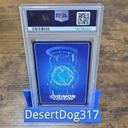 Digimon BT-23 Hudiemon Alternate Art Gold Holo 2025 PSA 9 Card #101 - Image 2