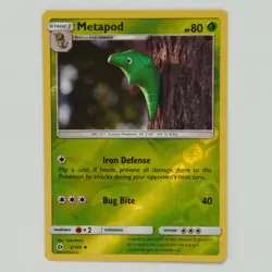 Metapod 2/149 Reverse Holo Uncommon Sun & Moon Pokemon Card - Image 1