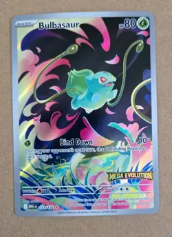 Bulbasaur 133/132 Mega Evolution Stamped Promo Pokemon Card - Image 1