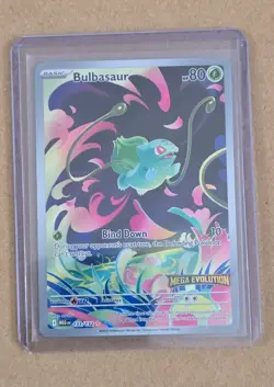 Bulbasaur 133/132 Mega Evolution Stamped Promo Pokemon Card - Image 3