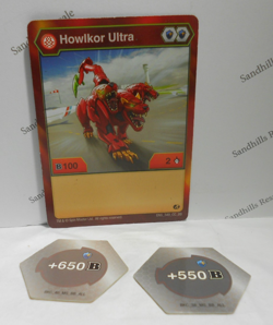 Bakugan Howlkor Ultra Red Pyrus Battle Planet B100 - card - cores - Image 2