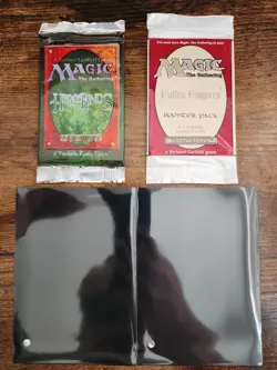 2x MTG Vintage Booster Packs ⭐Homelands ⭐Fallen Empires 1994 Magic FREE Large Sl - Image 1