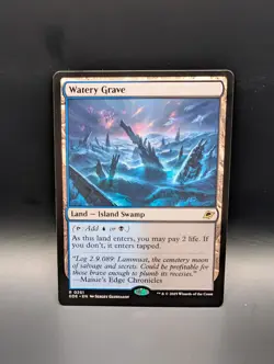 MTG - Watery Grave - Land (Island/Swamp) - EOE #261 - Rare - Image 1