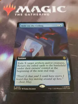 Mtg. Hide on the Ceiling. Foil Extended Art. Marvel's Spider-Man. Pack Fresh - Image 1