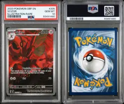 2023 Pokemon Obsidian Flames En Scizor Illustration Rare 205/179 PSA 10 - Image 3