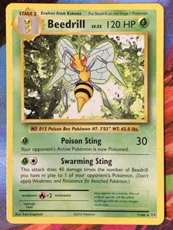 Beedrill 7/108 Non Holo Rare XY Evolutions Pokemon Card LP - Image 1