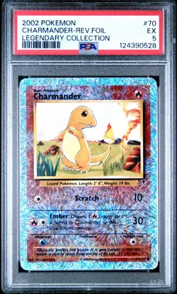 2002 POKEMON LEGENDARY COLLECTION Charmander #70 REVERSE HOLO PSA 5 - Image 1