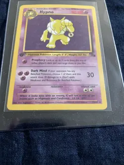 🔮Pokemon TCG Hypno Fossil 8/62 Wizards Base Set 1st Ed. LP Regular - Image 3