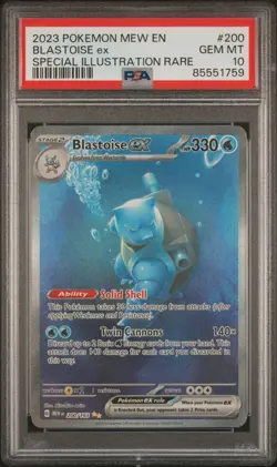 2023 Pokemon MEW En Blastoise Ex Special Illustration Rare #200 PSA 10 Gem Mint - Image 1