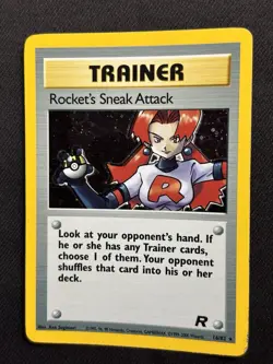 Pokemon Rocket's Sneak Attack 16/82 Team Rocket Holo Rare Unlimited English TCG - Image 1